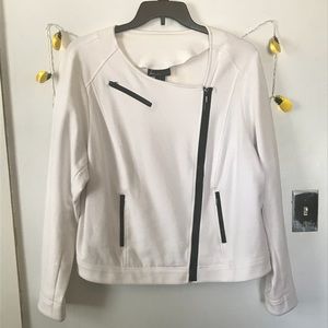 Lane Bryant White Moto Jacket
